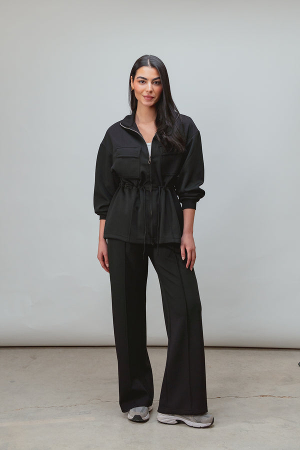 Ultra Soft Drawstring Set in Black