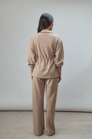 Ultra Soft Drawstring Set in Beige