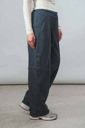 Drawstring Sweatpants in Steel Blue