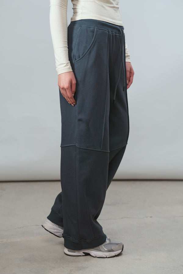 Drawstring Sweatpants in Steel Blue