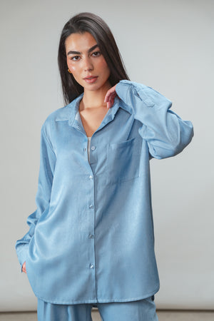 True Blue Shirt in Light Blue