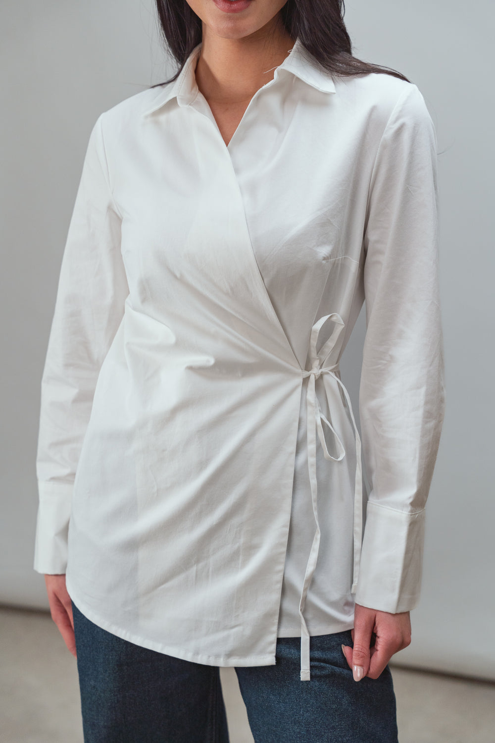 Crossover Shirt in White