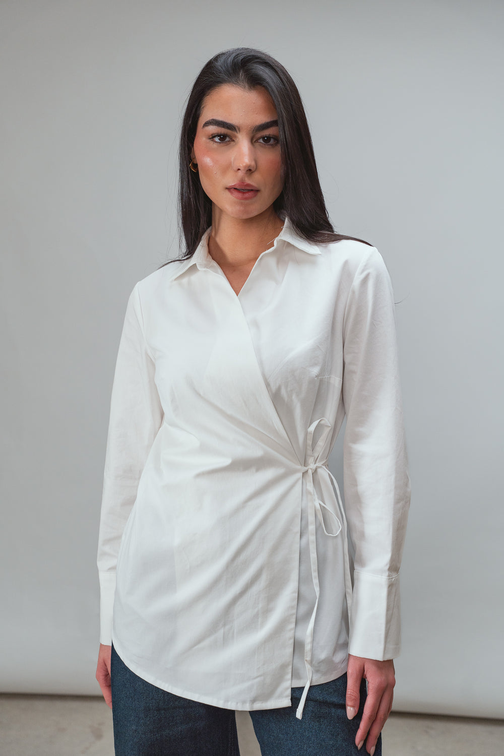 Crossover Shirt in White