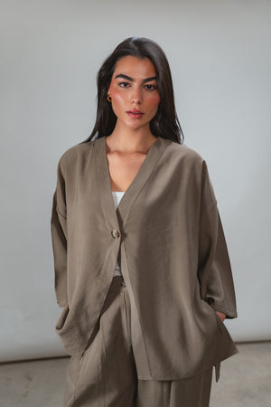 Solo-Button Set in Olive