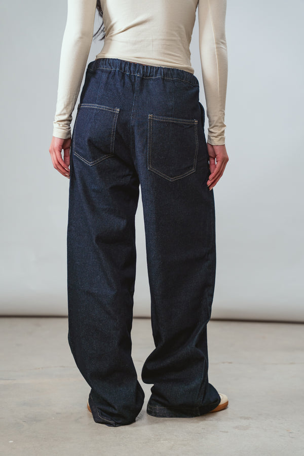 Drawstring Denim Pants