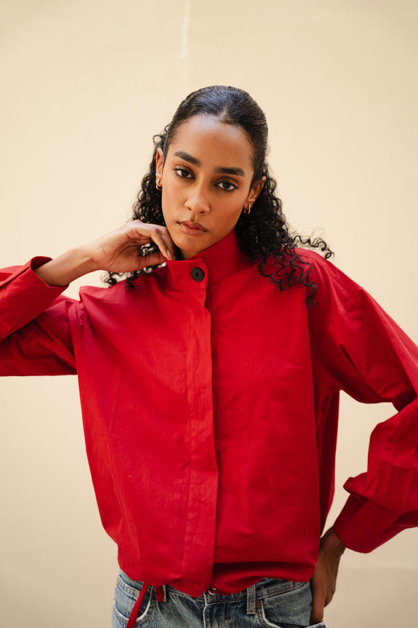 Bomber Jacket in Red