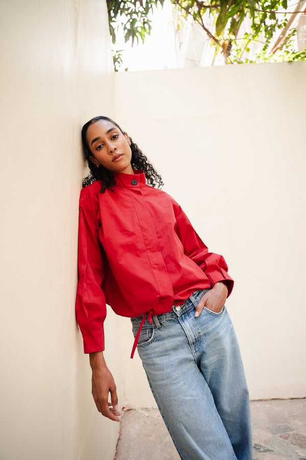 Bomber Jacket in Red