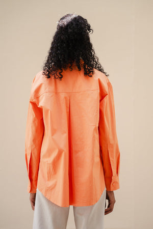 Poplin Shirt in Orange