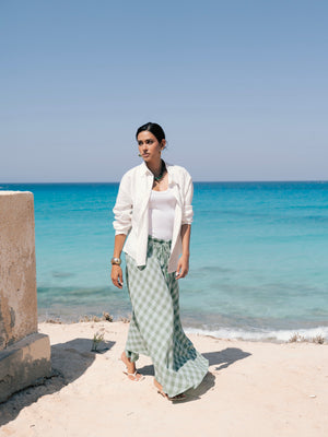 Green Checkered Skirt