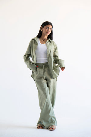 Livin’ In Linen Shirt in Olive