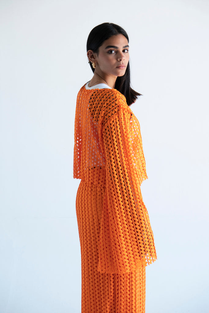 Fishnet Set in Orange