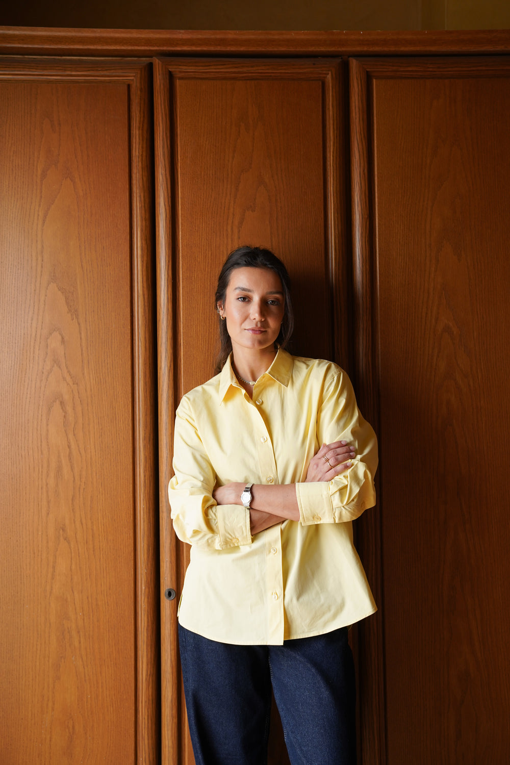 Poplin Shirt in Butter Yellow