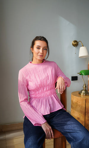 Ruched Top in Pink