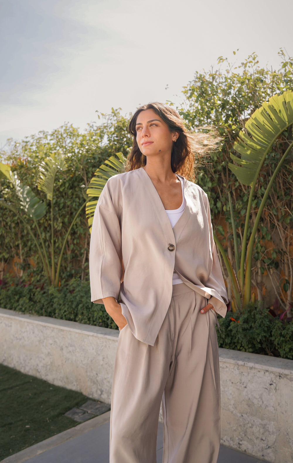 Solo-Button Set in Beige