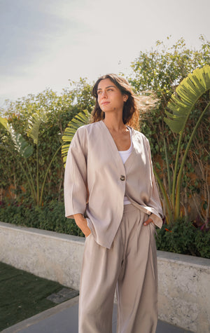 Solo-Button Set in Beige