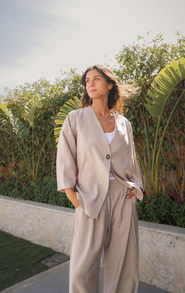 Solo-Button Set in Beige