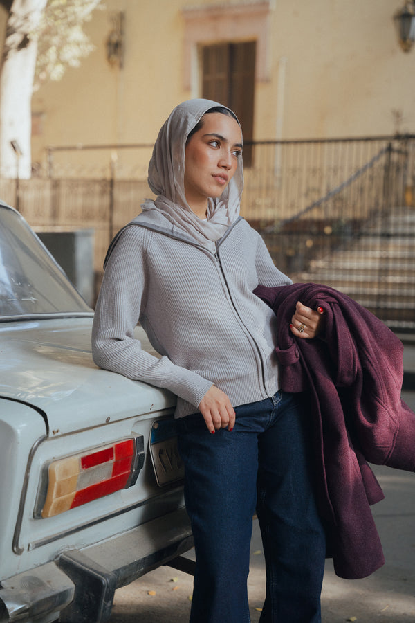 Knit Jacket in Grey