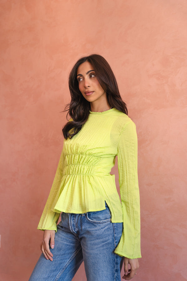 Ruched Top in Green