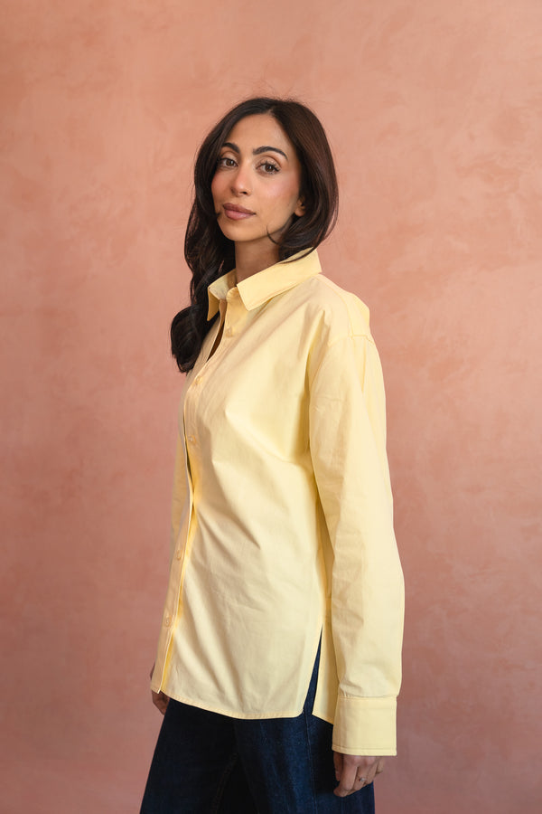 Poplin Shirt in Butter Yellow