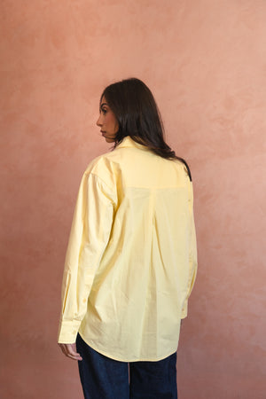 Poplin Shirt in Butter Yellow