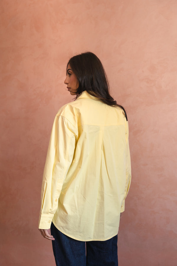 Poplin Shirt in Butter Yellow