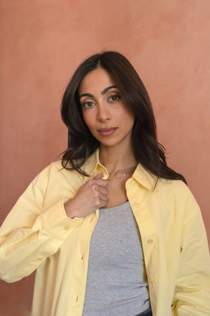 Poplin Shirt in Butter Yellow