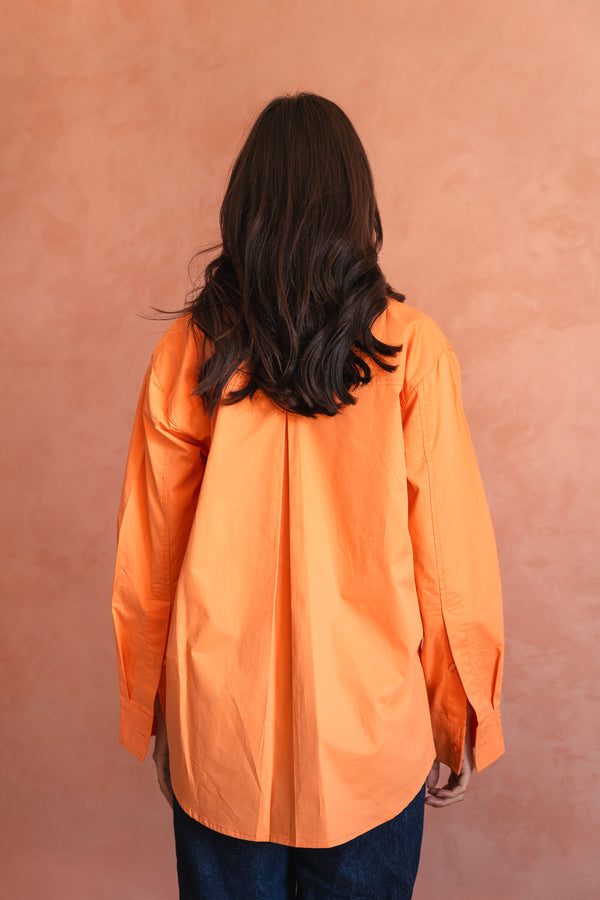 Poplin Shirt in Orange