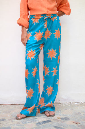 Linen Pants in Blue