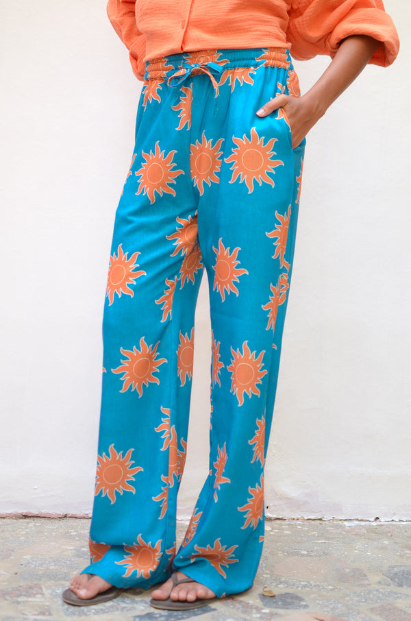 Linen Pants in Blue