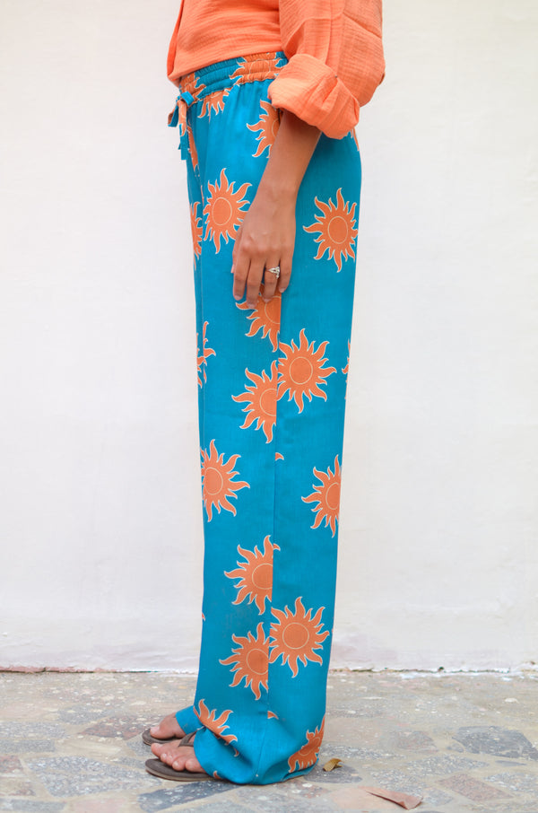 Linen Pants in Blue
