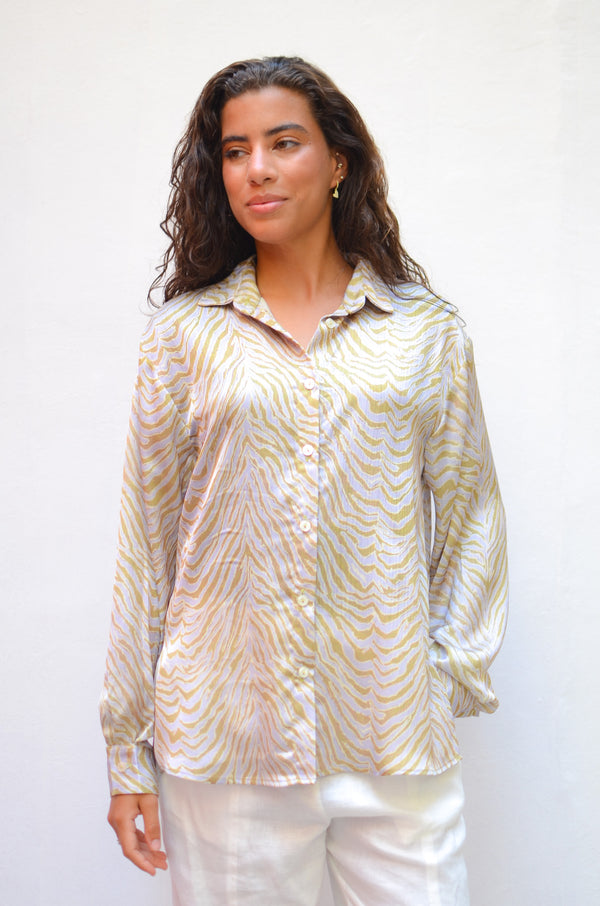 Printed Satin Shirt