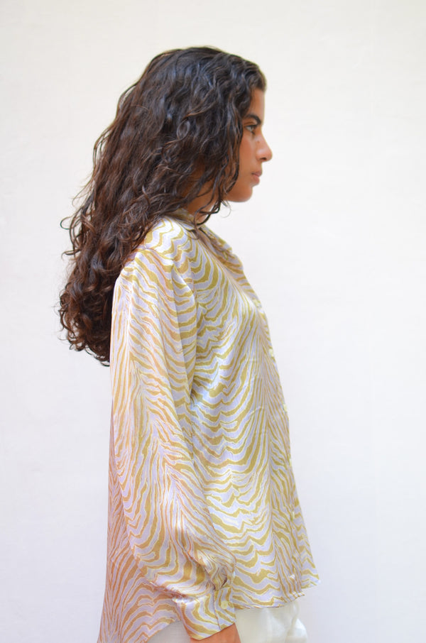 Printed Satin Shirt