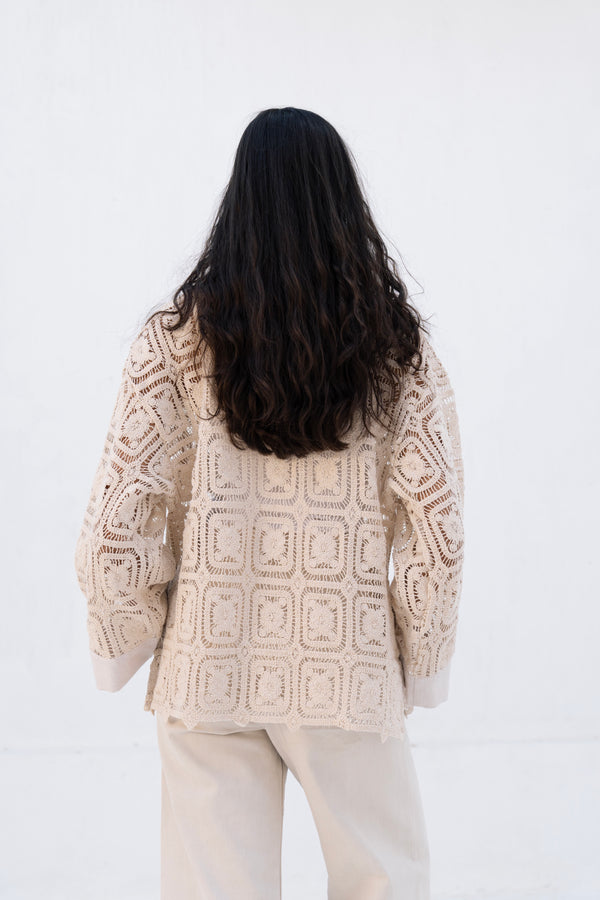 Crochet Linen Top