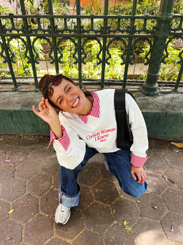 Coolest Woman I Know Sweatshirt in Off White