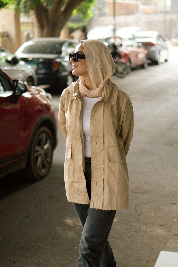 Layer It Overshirt in Beige