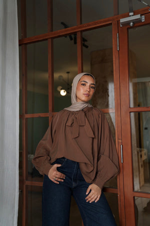 Balloon Top in Brown