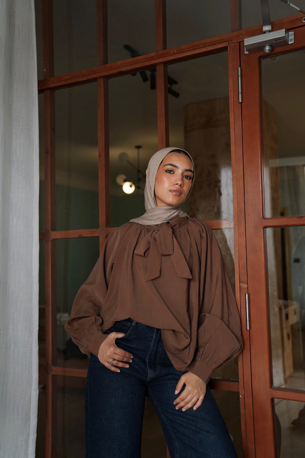 Balloon Top in Brown