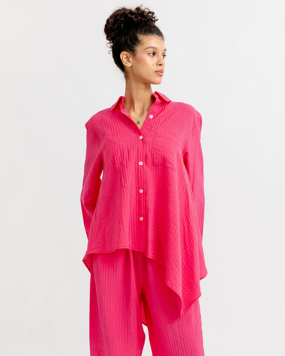 Bottom Line Shirt in Fucshia