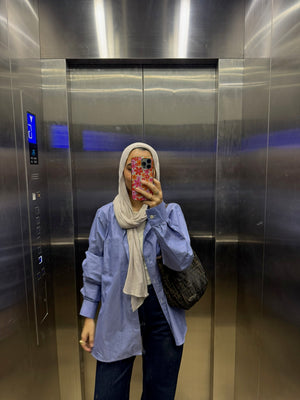 Blue Thin Striped Shirt