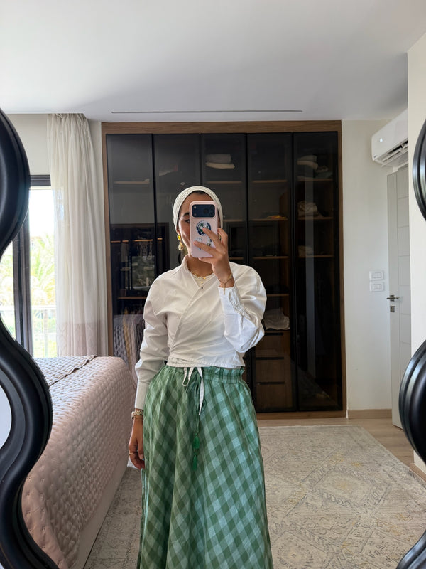 Green Checkered Skirt