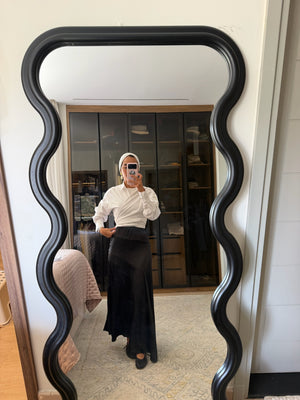 Multi Cut Skirt in Black