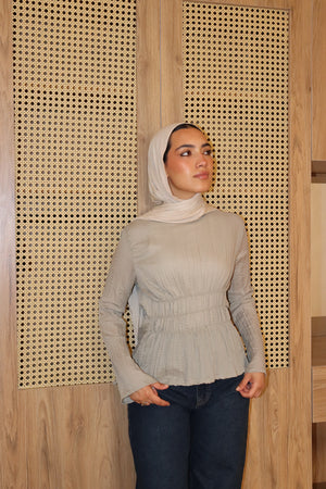Ruched Top in Sage