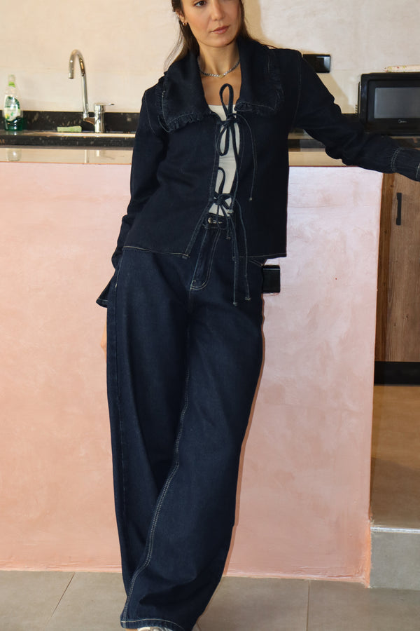 Wide Leg Denim Pants