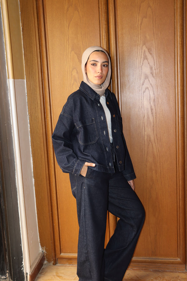Drawstring Denim Pants