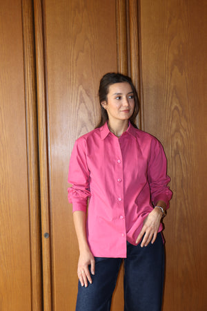 Poplin Shirt in Magenta