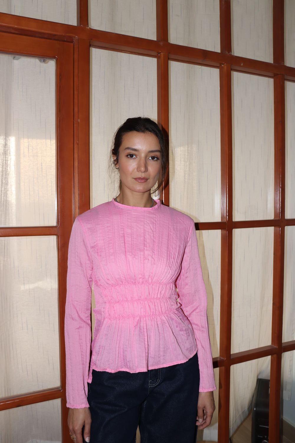 Ruched Top in Pink