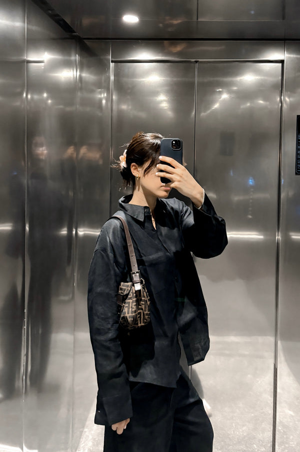 Livin’ In Linen Shirt in Black