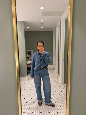 Denim Pants in Light Blue
