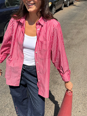 Candy Stripe Shirt in Red