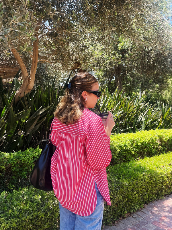 Candy Stripe Shirt in Red